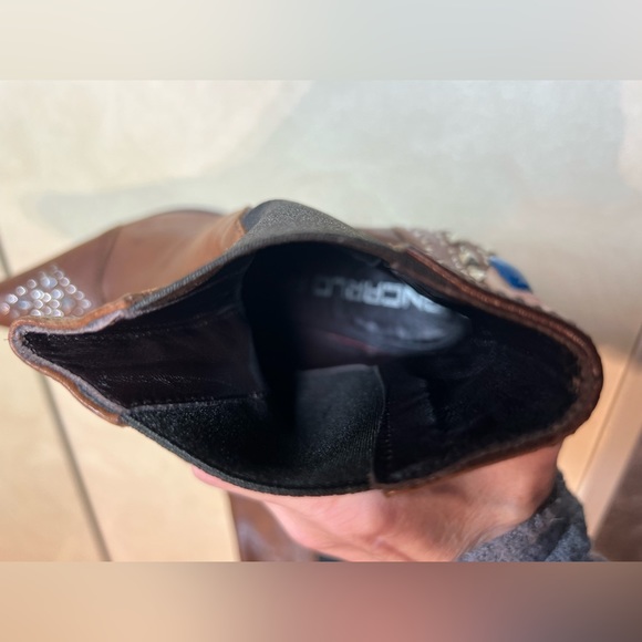 Giancarlo Paoli Made in Italy Leather Western Cut Short Studded Boots 36.5 - Picture 4 of 14